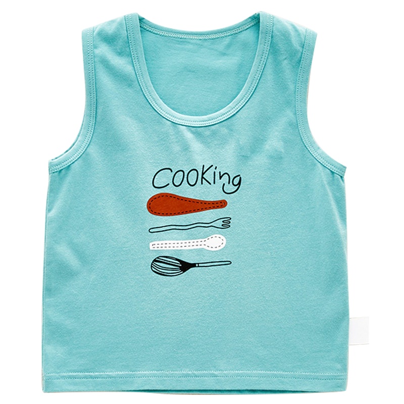 优简2020夏季新款婴儿无袖背心纯棉儿童上衣休闲童装家居服儿童家居服