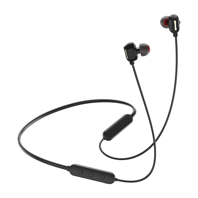 万利达(MALATA)A68挂脖式蓝牙耳机跑步运动防水隐形无线入耳式充电官方原装正品耳塞黑色