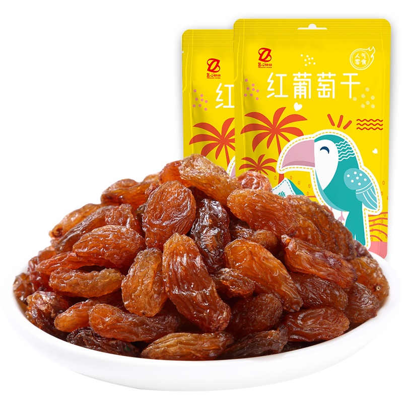 真心红葡萄干100g*1袋 蜜饯果脯肉干什锦即食免洗休闲零食XT