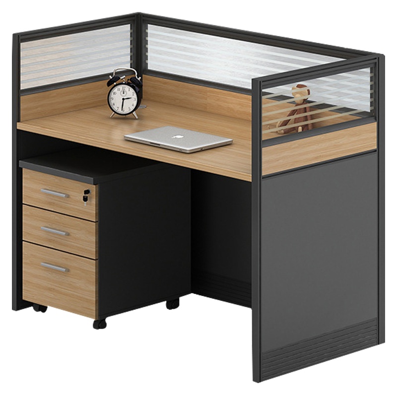 质凡职员四人位办公桌简约现代公司办工作桌屏风双人电脑办工桌