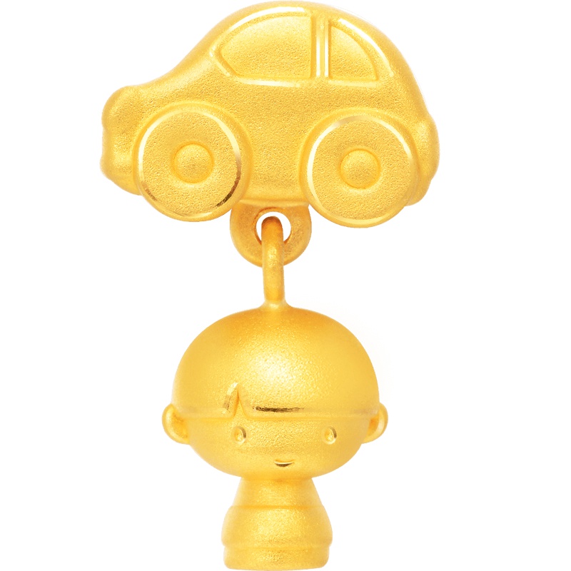 周生生(CHOW SANG SANG)金Charme手链串珠顽皮仔仔转运珠定价