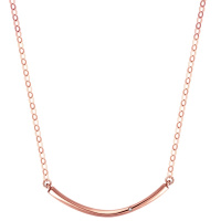 金一国囍微笑款18K金钻石女士项链简约百搭彩金玫瑰金锁骨项链笑脸 送女友(定价)DIB002