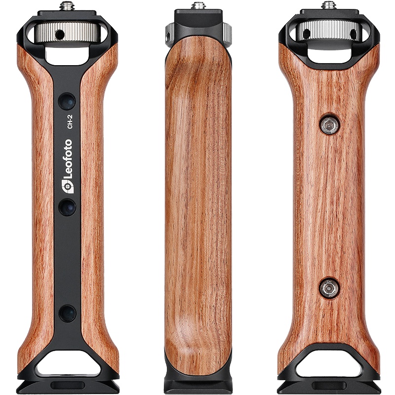 徕图\/leofoto VC-2 双手柄花梨实木手机支架vlog拍摄直播街拍手机柄 VC-2套件