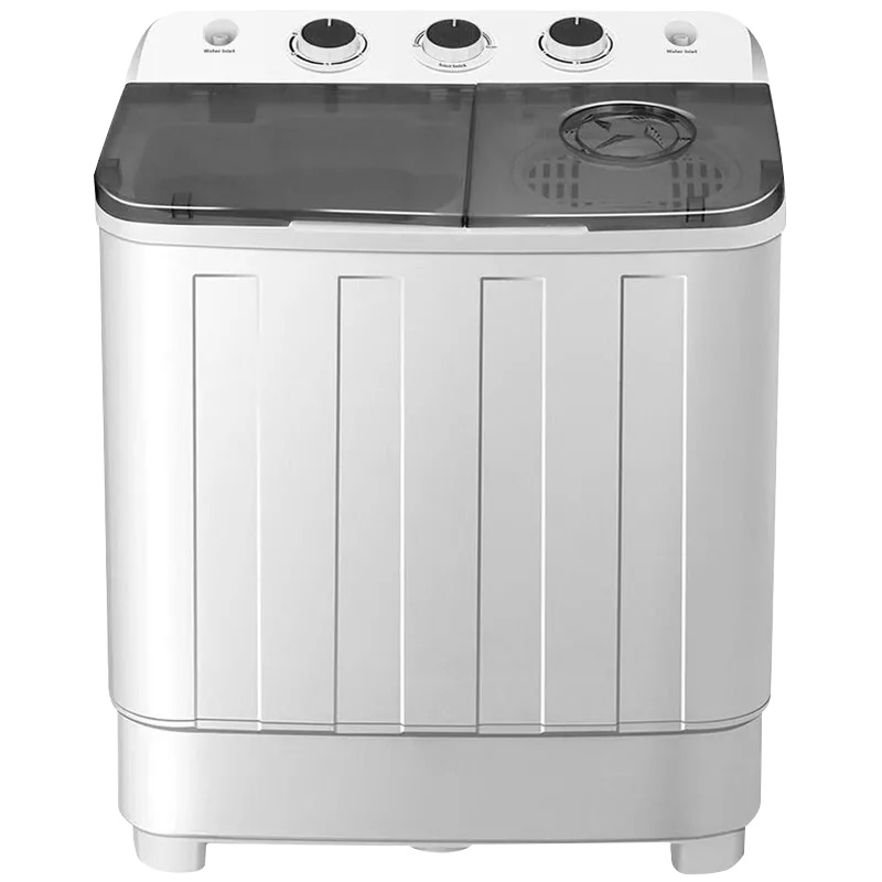 志高(CHIGO) 6.5公斤容量 家用半自动双桶双缸波轮洗衣机 茶色透明