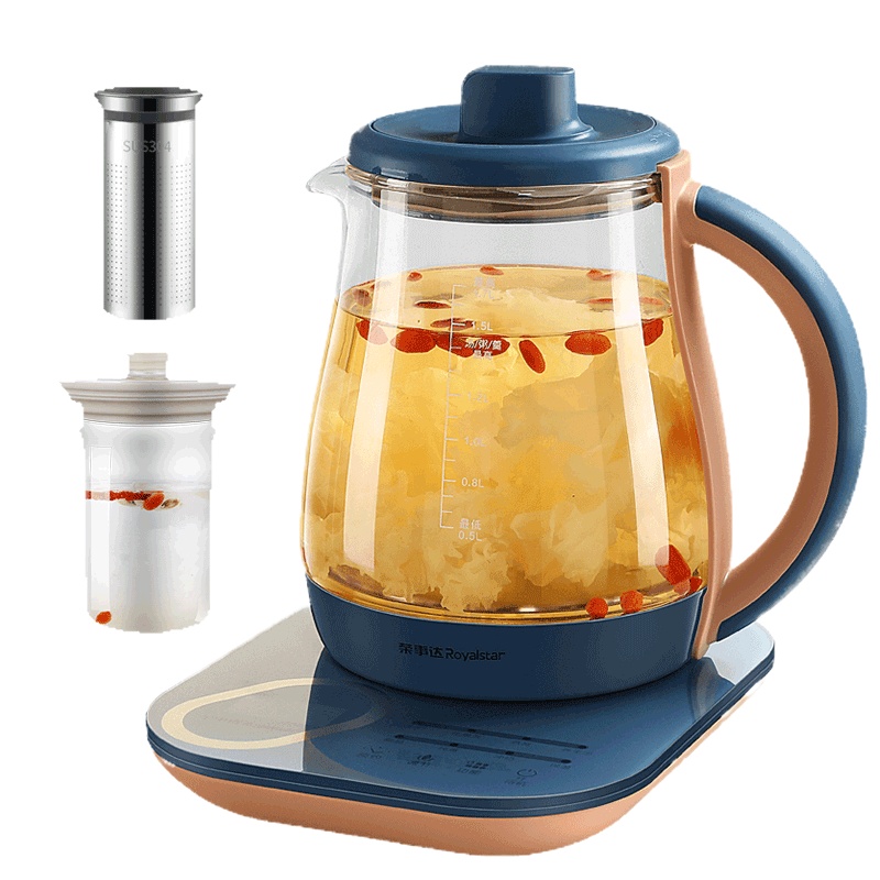 荣事达Royalstar养生壶1.7L电水壶多功能煮茶壶智能电热花茶壶带滤网炖盅YSH1715CD