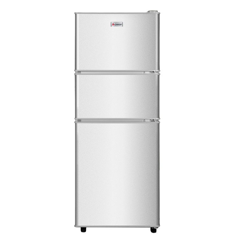 志高(CHIGO) BCD-182A239D 三门冰箱 银色 冷藏冷冻 三门三温宿舍出租房省电家用冰箱