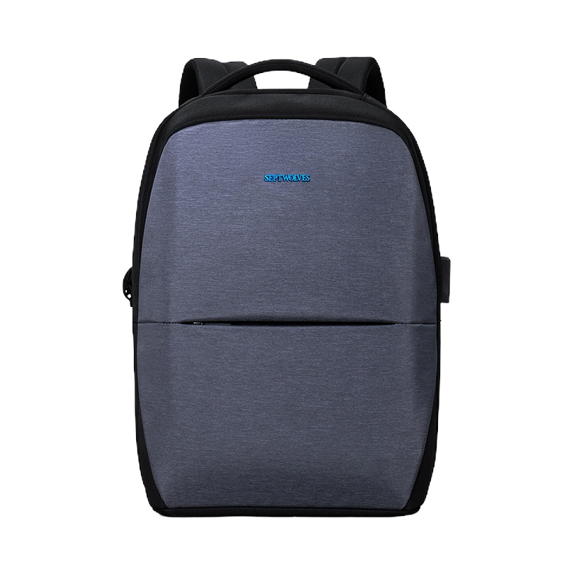 七匹狼(SEPTWOLVES)双肩包男商务背包简约休闲多功能学生书包电脑包潮流旅行背包男