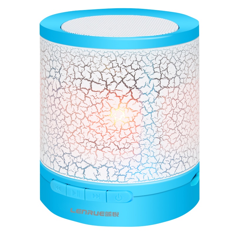 蓝悦 LEnRuEA3无线蓝牙音箱 七彩发光手机迷你音箱 户外音箱 台式电脑音箱 重低音炮音箱收款播报器 蓝色
