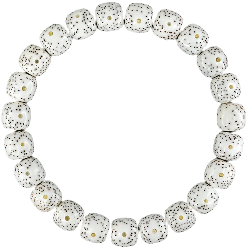 [梵心阁]海南星月菩提子手串男 原生态毛感料顺白正月9*10mm高油密老型桶珠单圈女