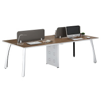 钜晟 办公桌钢架屏风职员桌2.8米四人位电脑JS-GZ2804A