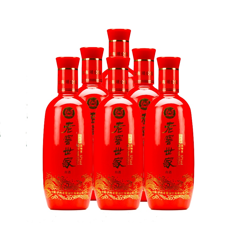 泸州老窖 老窖世家喜庆装 500ml*6 整箱装