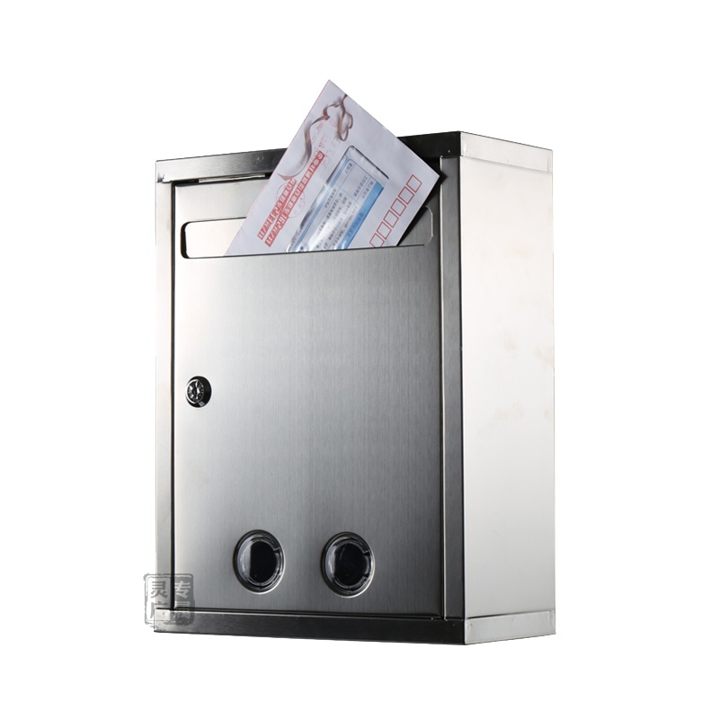 加厚大号不锈钢意见箱信报箱储物箱报刊箱举报箱投票箱室外可挂墙 G039特大号不锈钢箱