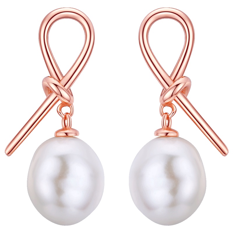 佰色传情纯银高级感耳环女气质网红淡水珍珠巴洛克异形耳坠耳钉