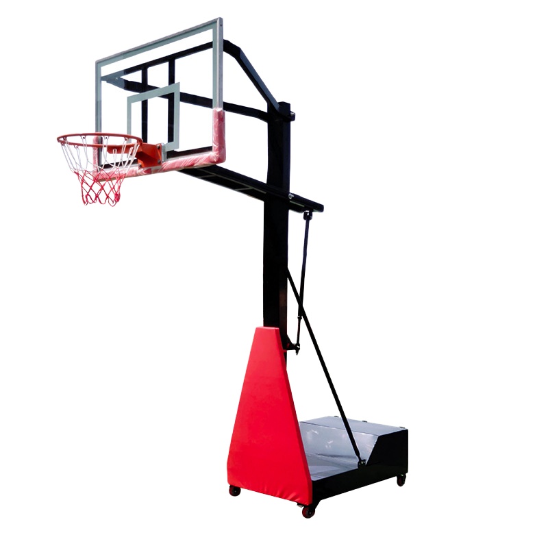 规格[带轮带护板 篮球架一个]高度可调 带轮移动升降篮球架 青少年成人比赛蓝球架