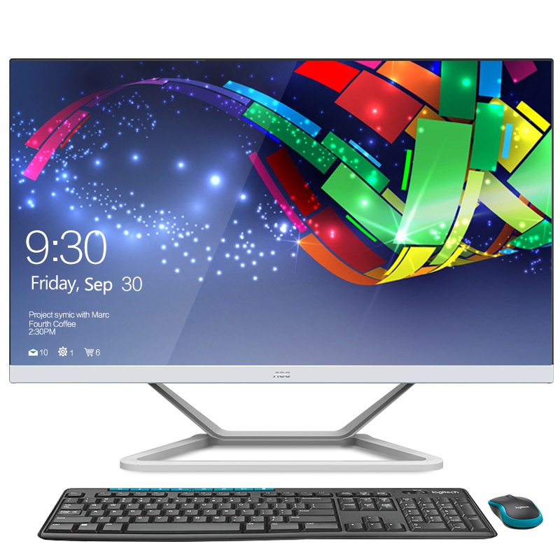 AOC722系列一体机电脑台式八代酷睿整机超薄高清IPS屏办公游戏23.8英寸(i3 8100 8G 512G)