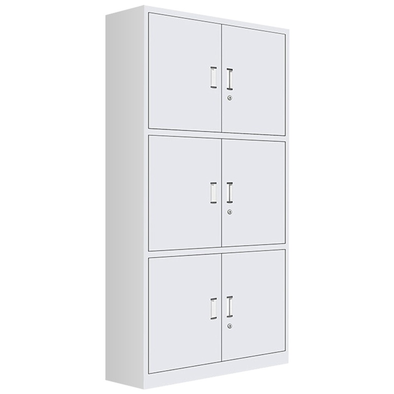 慧采云 办公家具优质钢制常规通三节办公柜铁皮柜文件柜柜子档案资料柜850*390*1800mm