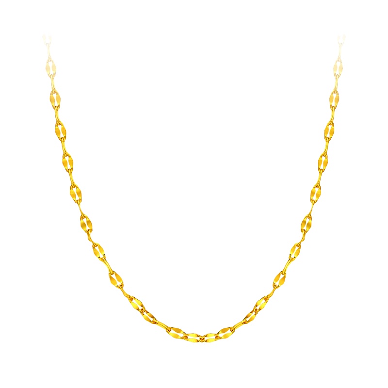 周大福 珠宝首饰足金金项链素链计价甄品F188335（工费：188元）