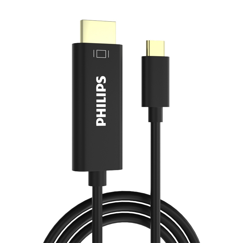 飞利浦type-c转hdmi手机电脑连接电视机同屏线显示器投影屏高清数据线3米 SWV53003