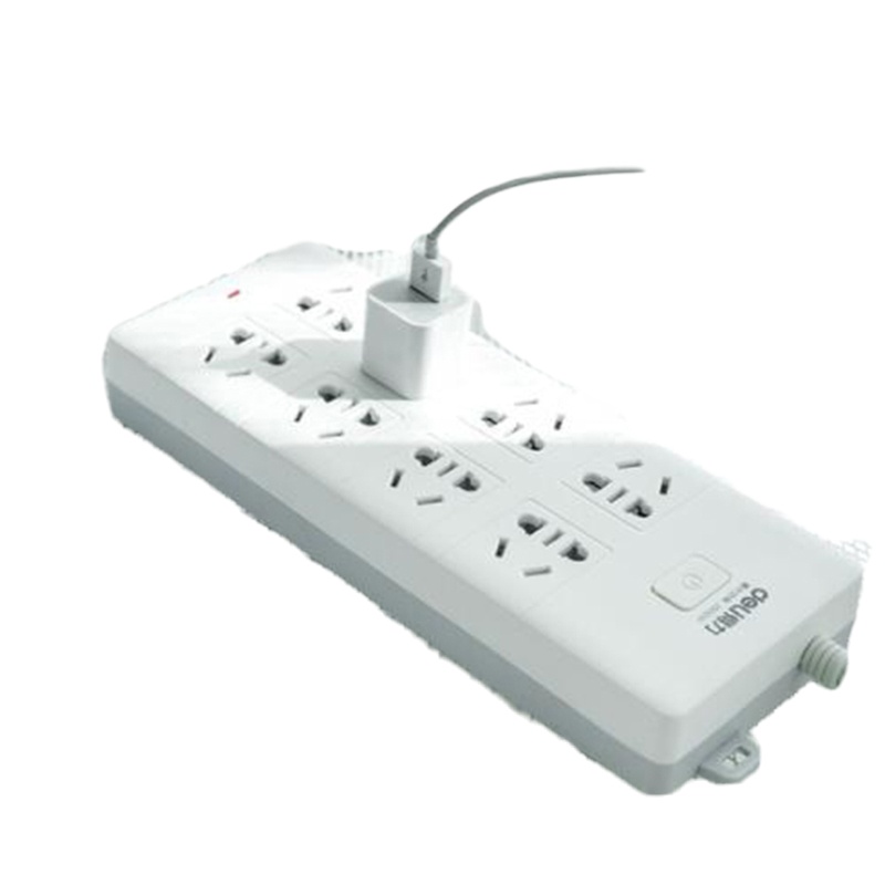 得力 插排 新国标安全插座 8位总控插座