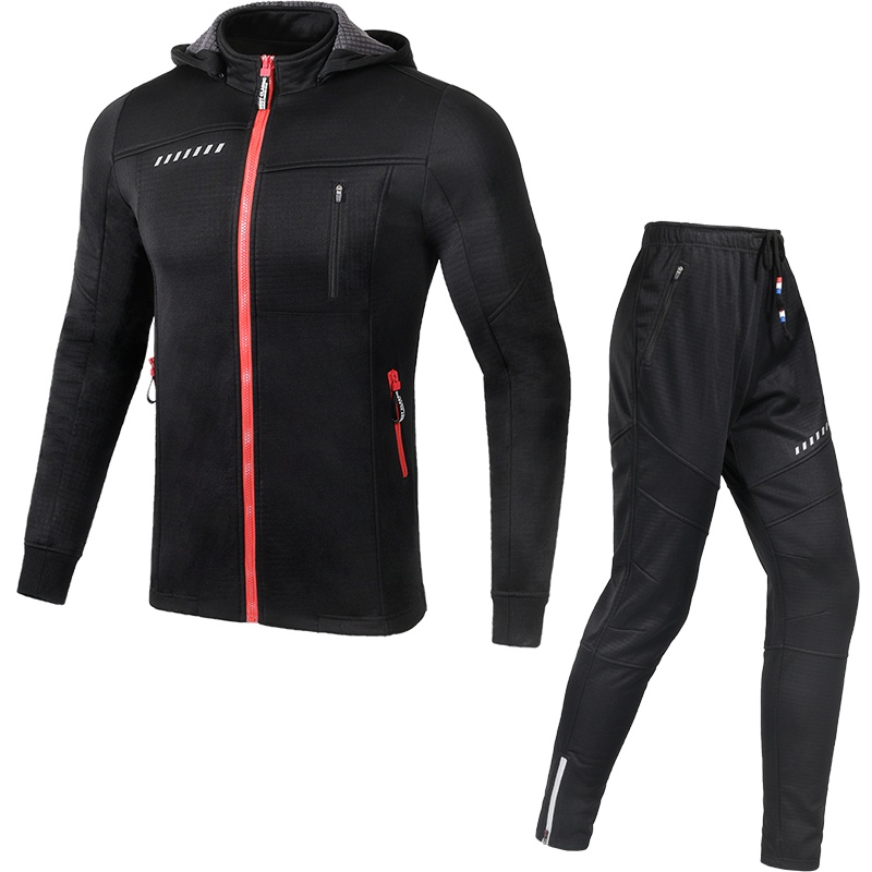 xintown骑行服防风衣套装上衣裤子抓绒防水山地车自行车服装公路车骑行装备