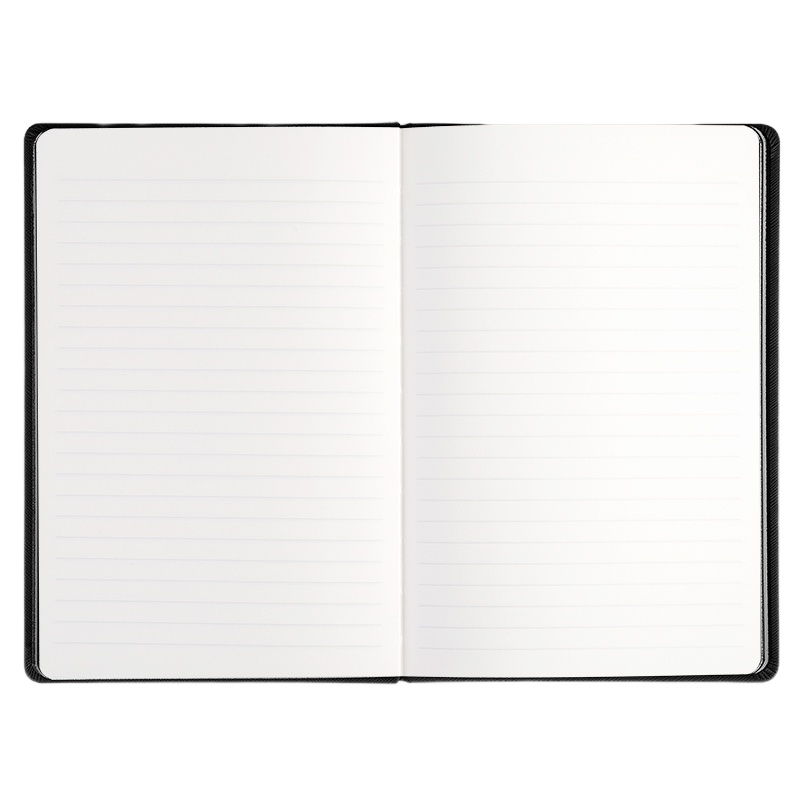 得力 A5/120张莫兰迪色系皮面本 22289 黑色 6本装