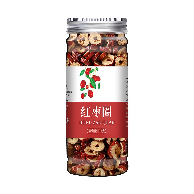 红枣茶红枣圈代泡花草茶枣干罐装100克