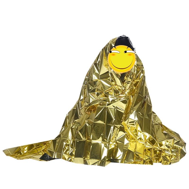 海斯迪克 HKK-18 多功能急救保温毯 金银双面140*210cm(3条) 户外求生救生毯防晒毯应急毯急救毯