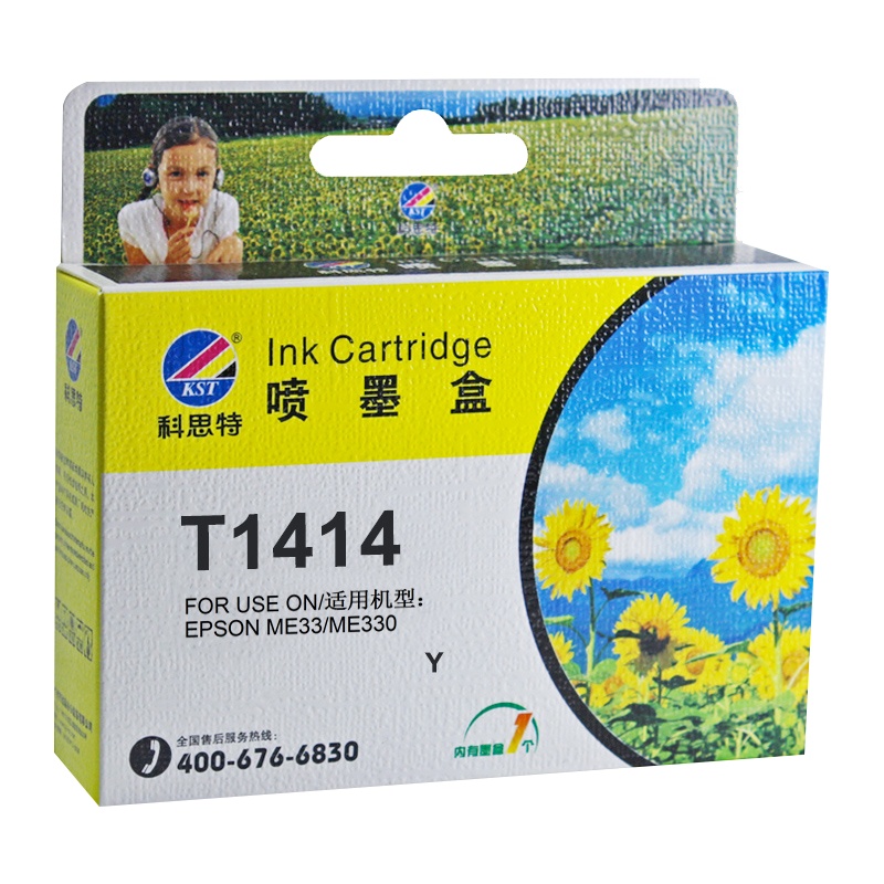 科思特 T1414 Y 墨盒 适用爱普生 ME33/ME35/ME85ND（单位：盒）黄色