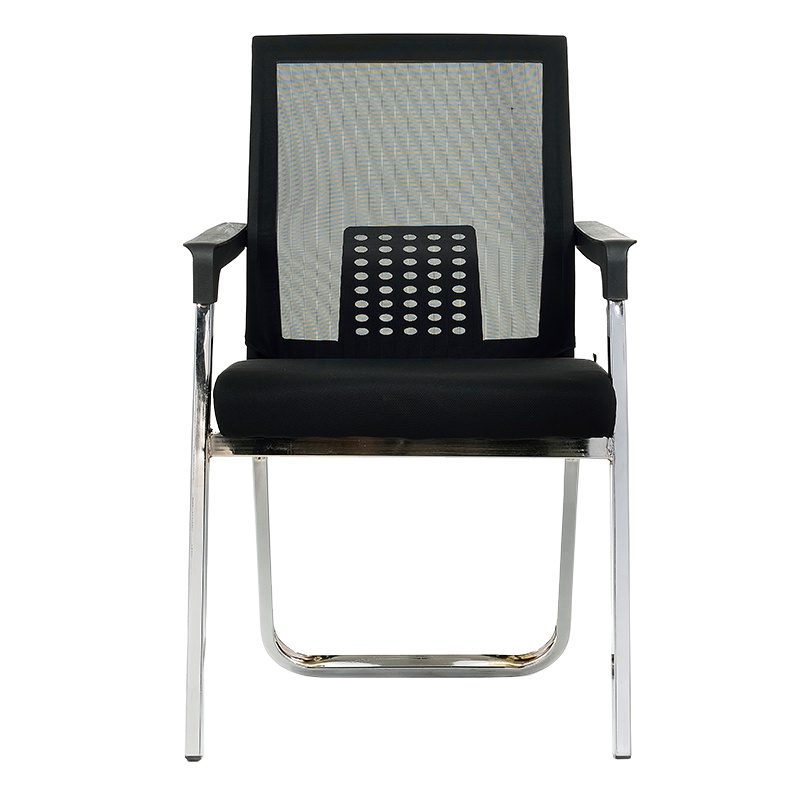 电脑办公椅网布会议弓形椅子家用休闲职员经理椅黑色