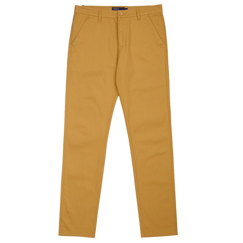 GOLF/高尔夫棉质纯色休闲裤新款男装直筒男士修身长裤子