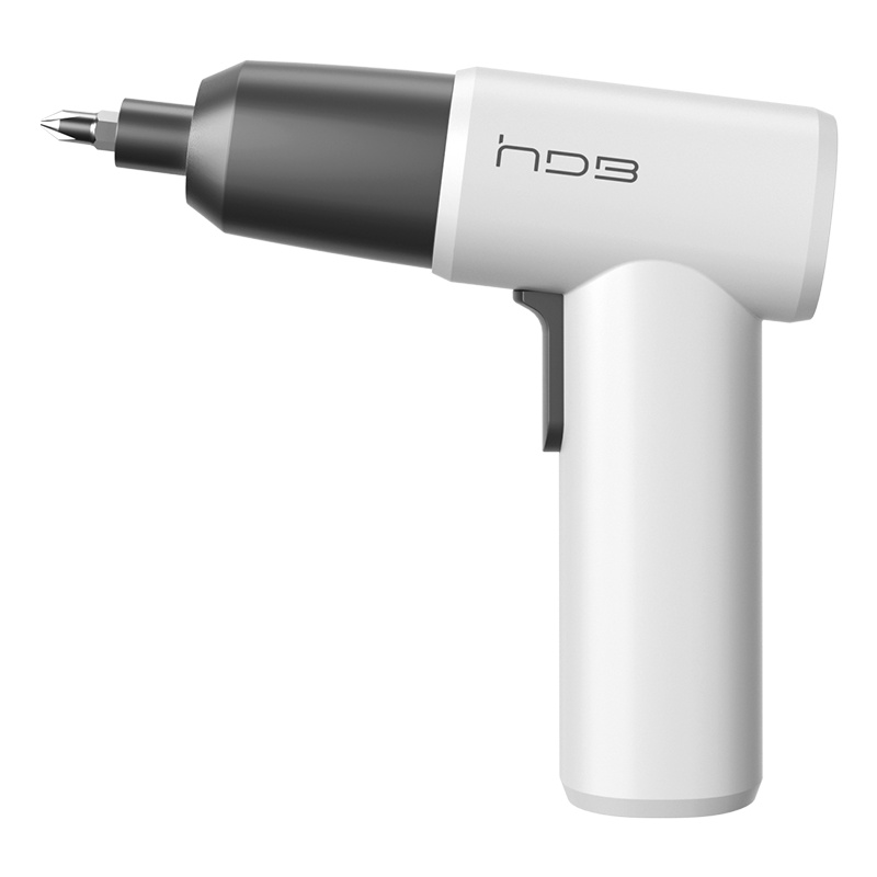 HDB电动螺丝刀充电式家用小型电动工具多功能起子大扭力电批 枪式 灰色