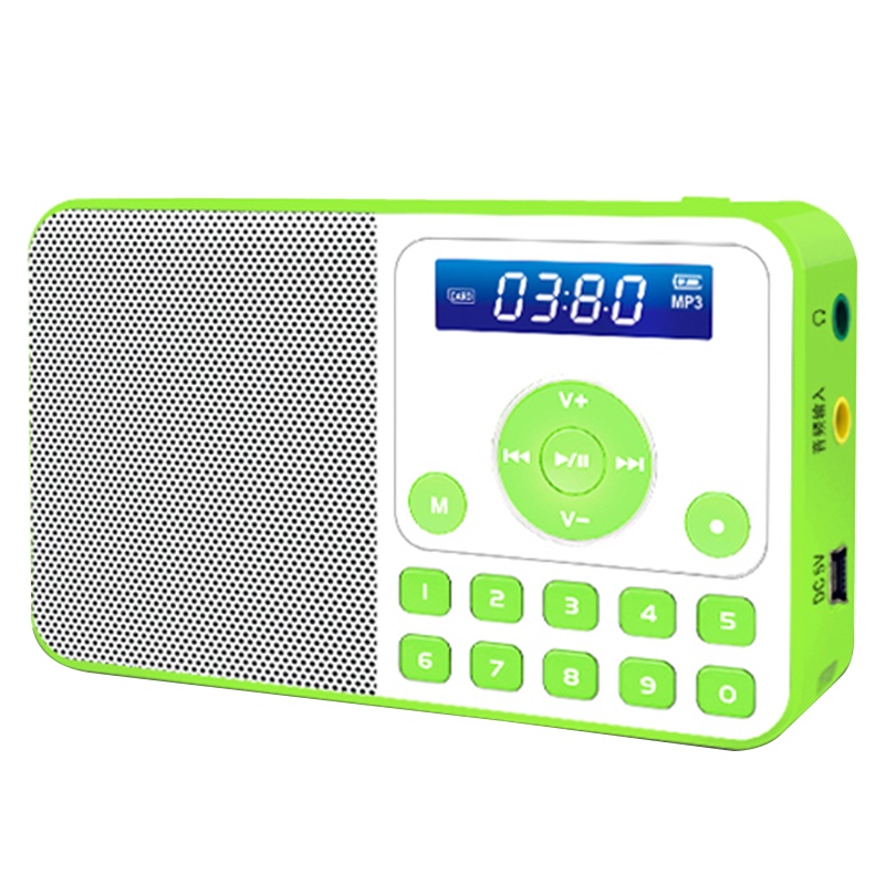 PANDA/熊猫DS-172迷你音响插卡小音箱便携式收音机老人数码MP3播放器老年人半导体小型充电老年随身听播放机 绿色