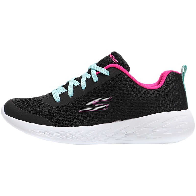 Skechers斯凯奇童鞋休闲鞋透气网布系带运动鞋82006L 82006L/BKMT+多彩 33.5/205