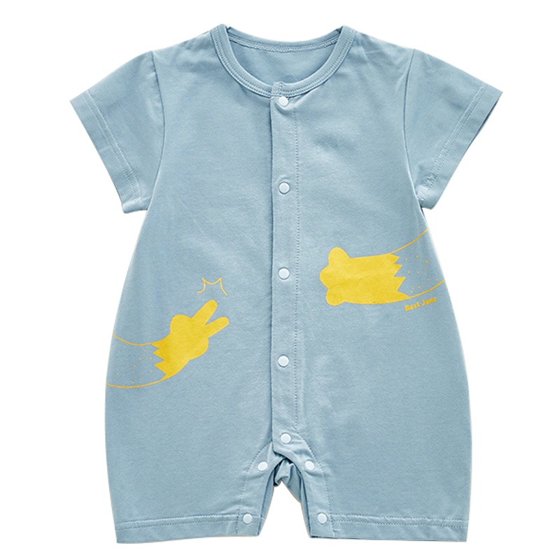 优简2020夏季新款婴儿连体衣纯棉短袖包屁衣新生儿衣服哈衣爬爬服儿童家居服
