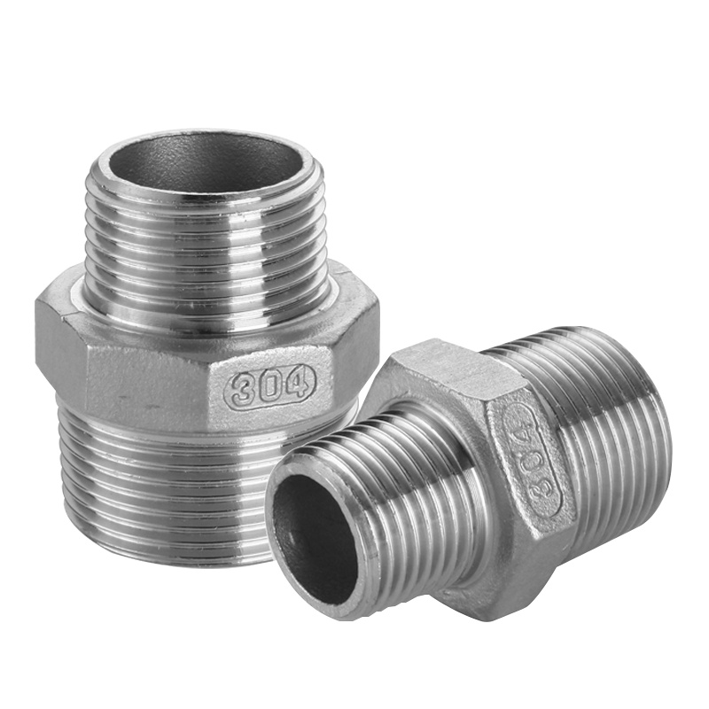 海斯迪克 gnjz-2008 304不锈钢异径外丝直接 变径外丝大小头 异径直接(2个)3/4*1/2(6分变4分)