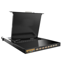 VW切换器8口 16口 32口网口CAT5 链接LED KVM切换器8口网口GAT5 19寸