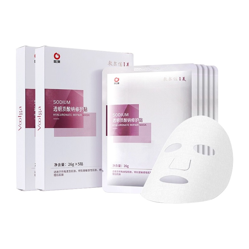 敷尔佳透明质酸钠修护贴补水保湿面膜 2盒白膜 5盒/贴