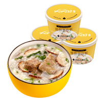盛耳 炖炖好速食粥3杯装 排骨菌菇粥 早餐组合方便粥38g*3饭冻干粥