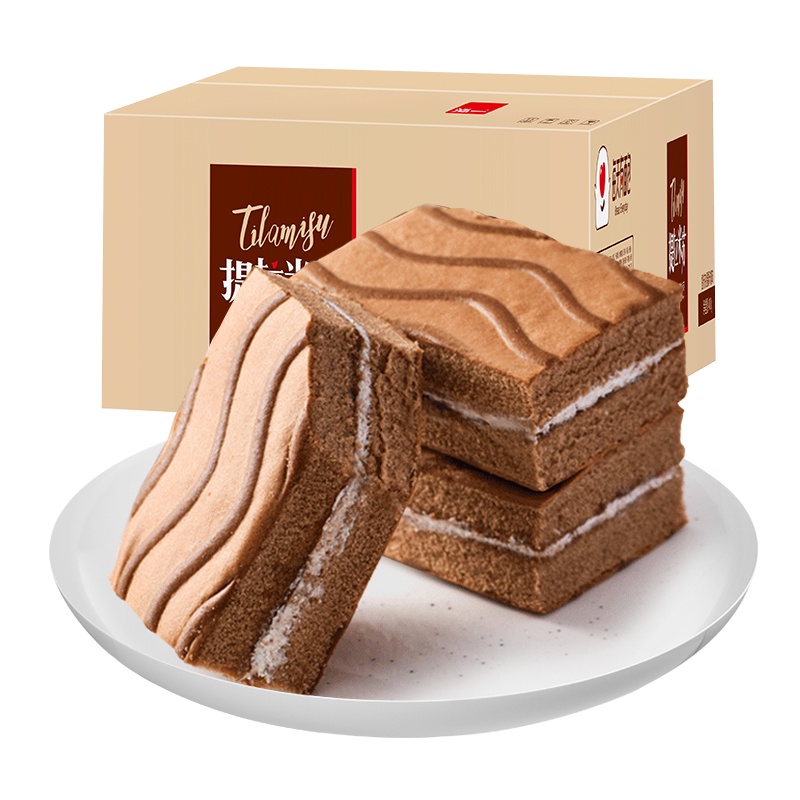 泓一提拉米苏夹心千层蛋糕摩卡味400g整箱早餐营养面包网红零食品小吃批发