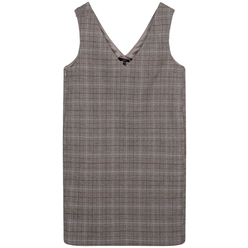 拉夏贝尔candie’s秋季女装新款修身显瘦复古背带连衣裙女30074373