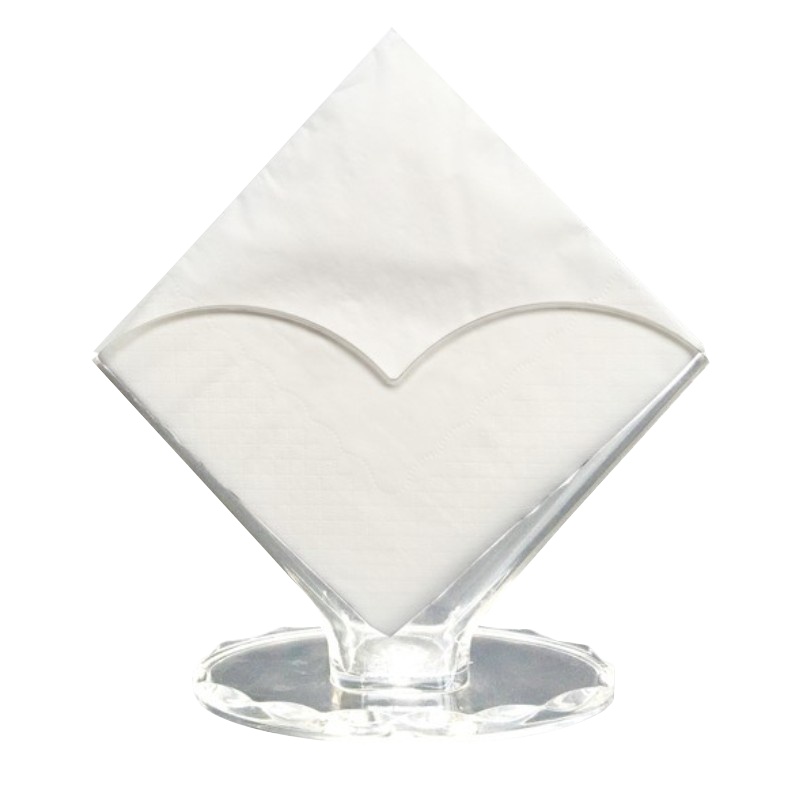 菲仕康 创意纸巾架防摔酒店物业纸巾座餐巾纸架塑料透明纸巾插桌面立式纸巾座餐厅抽纸盒