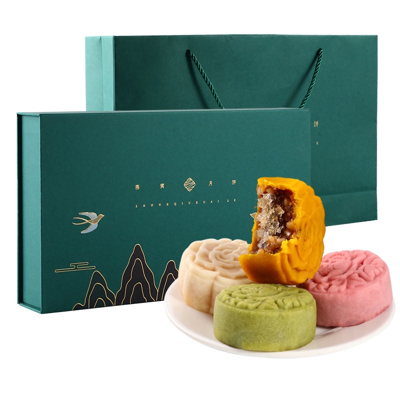 YOTIME 中秋节燕窝月饼礼盒 红酒蔓越莓巧克力奶黄芝士网红口味桃山月饼 支持企业团购中秋礼品