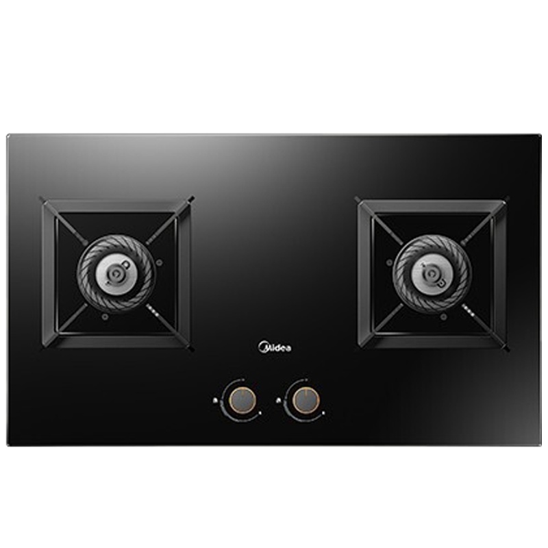 美的(Midea)燃气灶 5.0KW大火力双灶大开孔双眼灶具大尺寸易清洁煤气灶厨房电器JZT-Q310(天然气)
