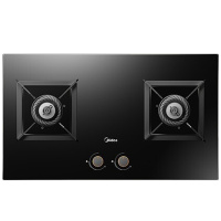 美的(Midea)燃气灶 5.0KW大火力双灶大开孔双眼灶具大尺寸易清洁煤气灶厨房电器JZT-Q310(天然气)