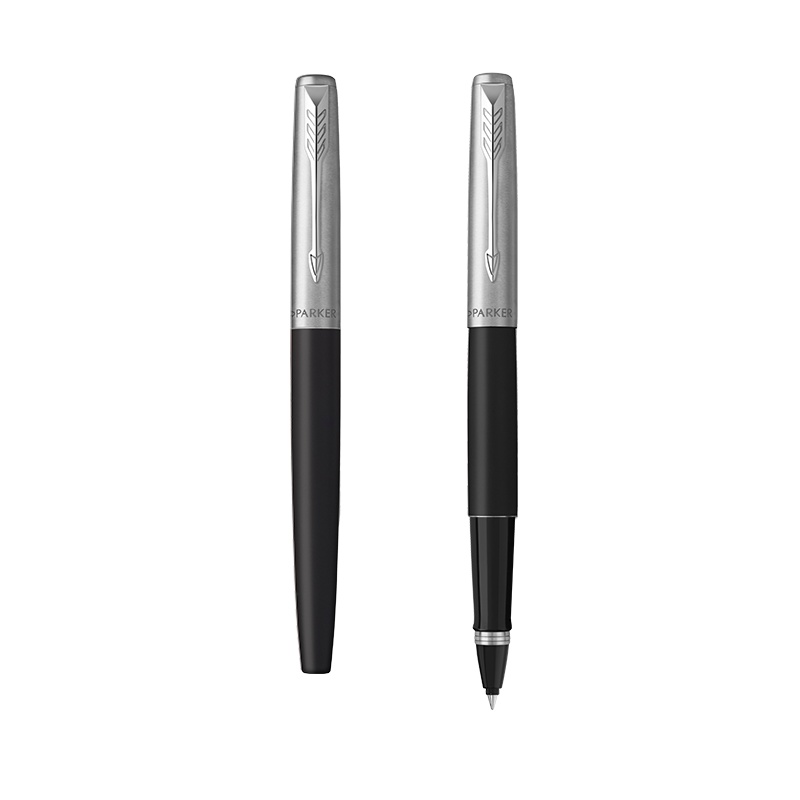 派克PARKER 签字笔 乔特邦德街黑白夹宝珠 学生商务办公日常书写专用 拔帽式佩戴0.7MM子弹头宝珠笔芯
