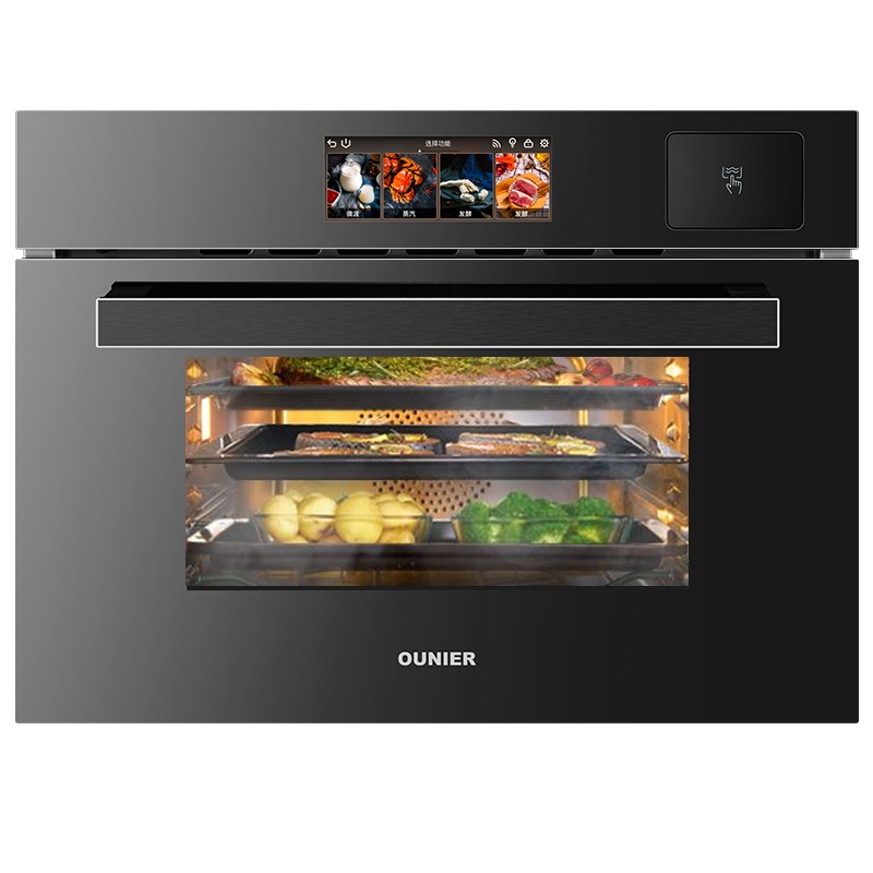 欧尼尔(OUNIER)OUZK-S6嵌入式电蒸箱电烤箱家微波炉用蒸烤消三合一体机大容量多功能智能