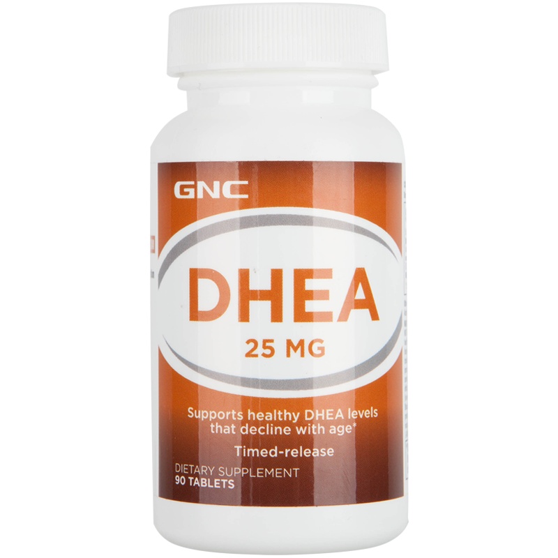 [3瓶]GNC美国正品健安喜DHEA青春素缓释片25mg90片保养备孕