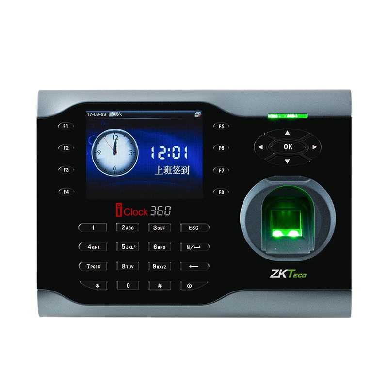 ZKTeco/熵基科技iclock360指纹识别考勤机打开机打卡机员工上班签到机