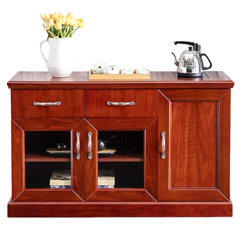 三圣 办公家具办公室多功能油漆茶水柜带加热器矮柜会议接待室置物柜餐边柜收纳柜