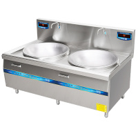 大型商用电磁炉 30kW双炒电磁灶 酒店饭店工程电炒锅 双头电磁大锅灶 STC-B2300 圣托